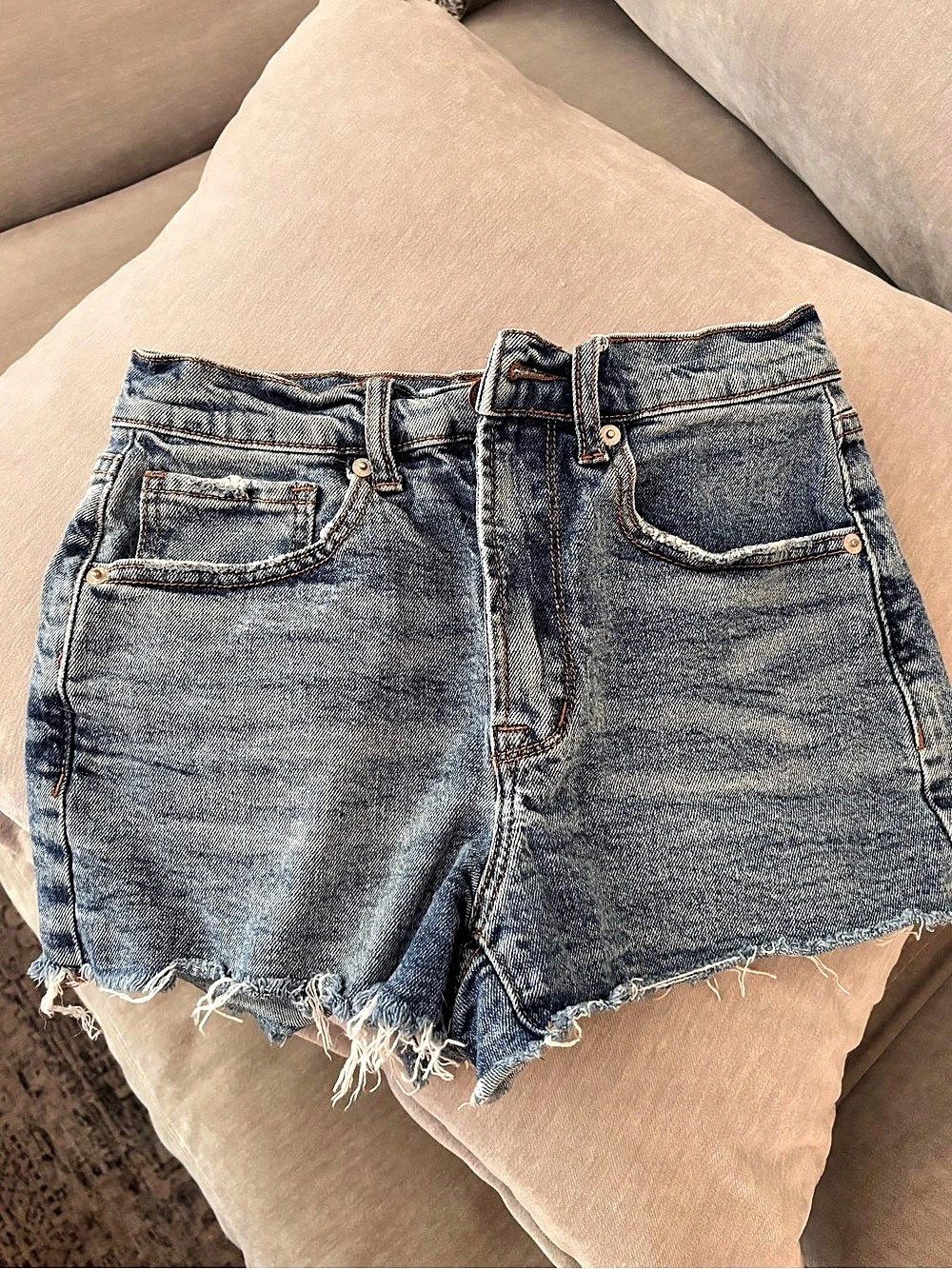 RSQ vintage high rise Denim Jean Shorts in Blue Waist 23
